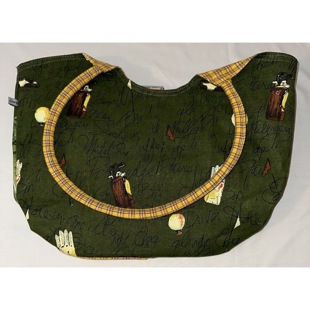 Ann Ormsby Surviving Stress Golf Shoulder Bag Purse Sand and Sun Beach Tote - Picture 7 of 14